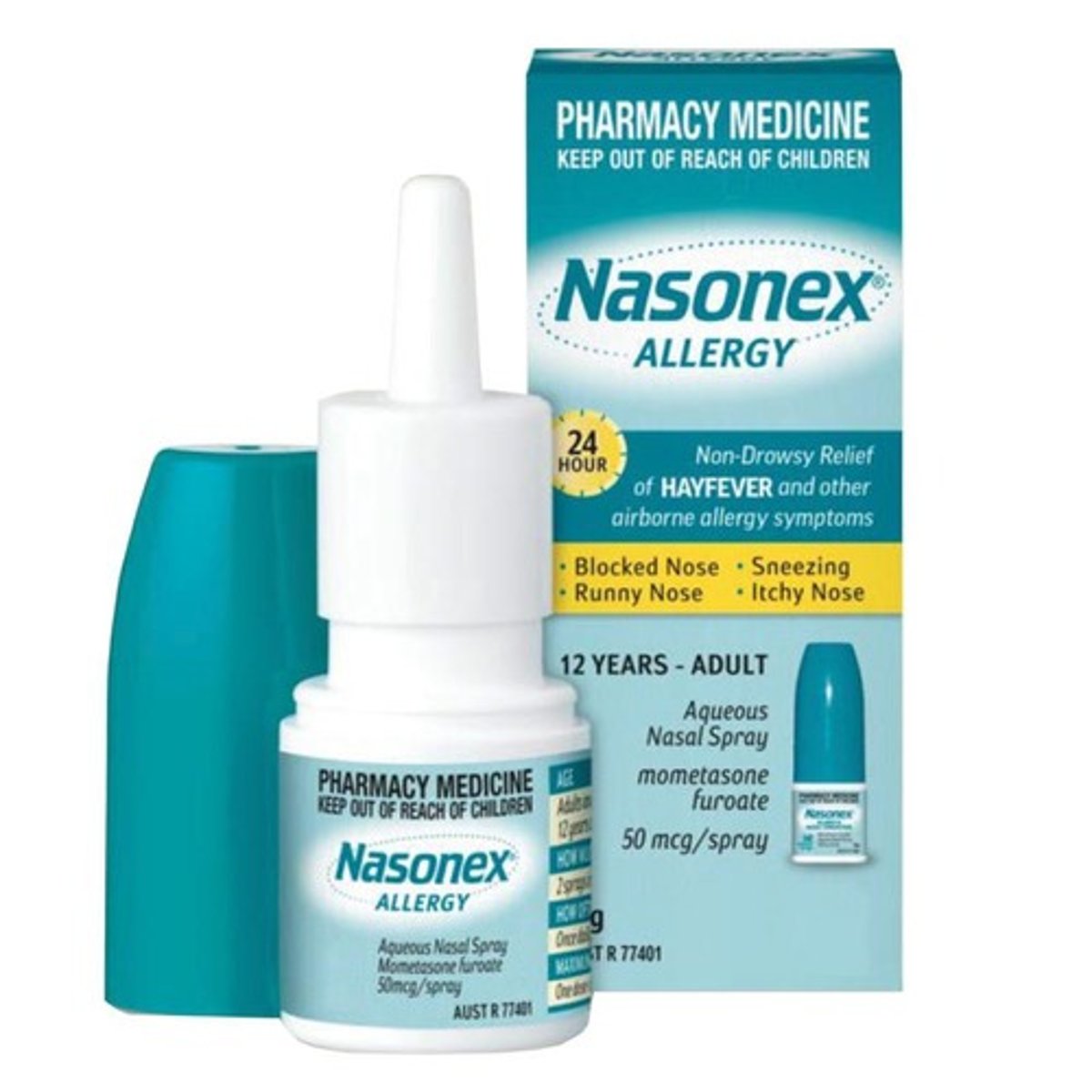 <p>Brand: Nasonex</p><p>Class: Nasal corticosteroid</p><p>Indication: Upper respiratory allergies, allergic rhinitis</p>