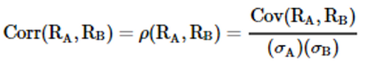 It is obtained by dividing (standardizing) the covariance of the two random variables by the product of their standard deviations.