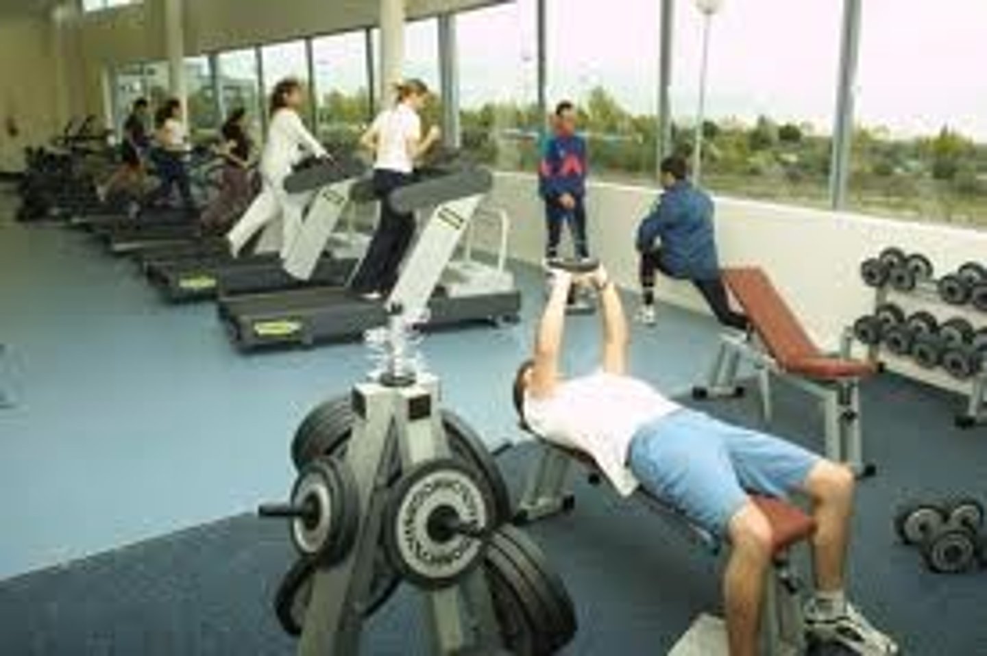 <p>Phòng tập thể dục + A place for physical exercise</p>
