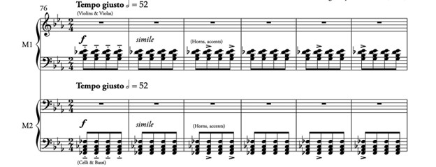 <p><span style="font-family: Aptos, sans-serif; line-height: 115%;"><span>the famous section of the Rite of Spring that uses pounding, dissonant chords</span></span></p>