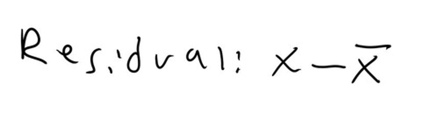 <p>It is simply each value-the mean.</p>