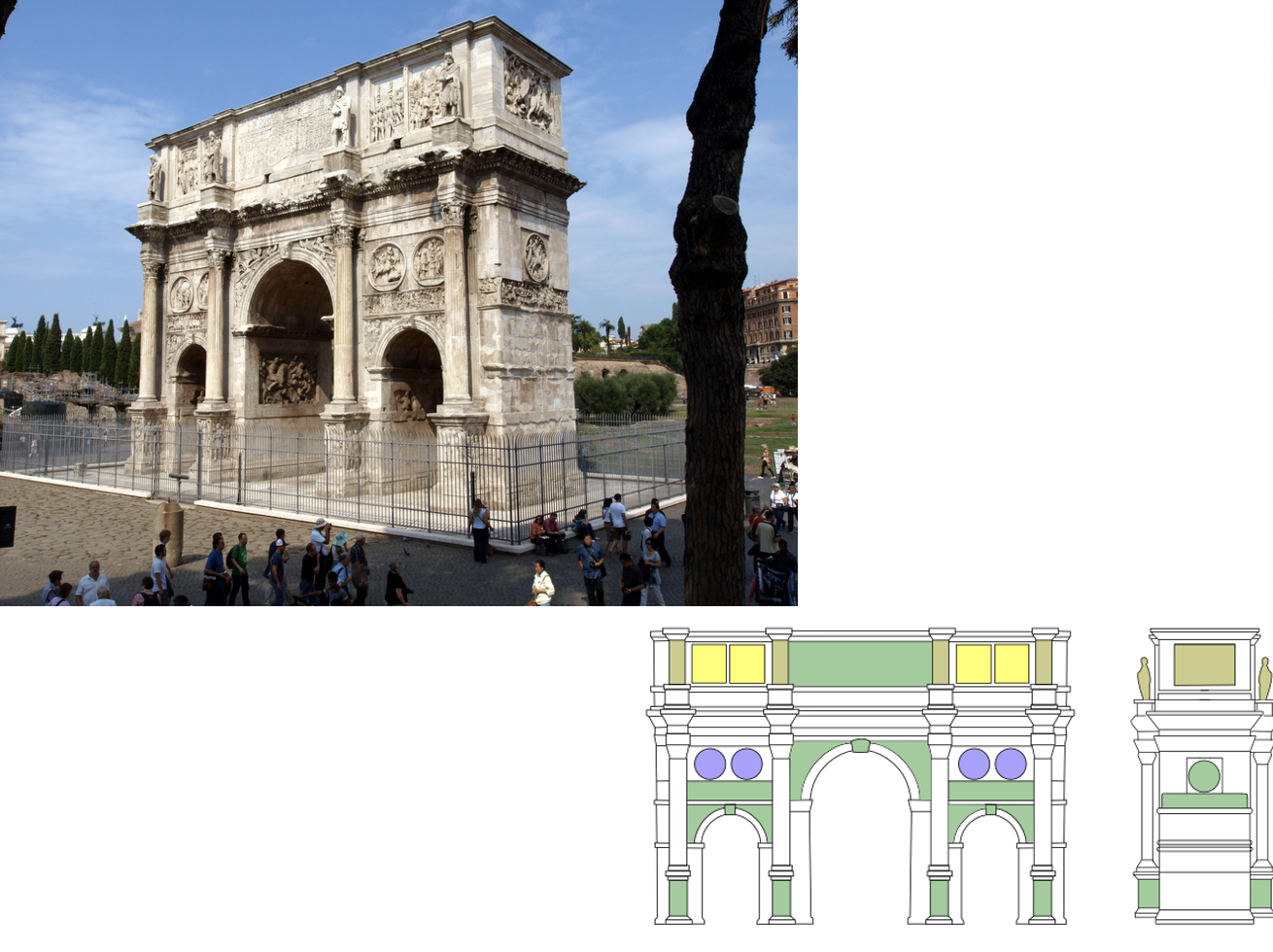 <p>Arch of Constantine dedicated </p>