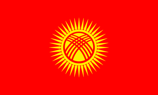 <p>Red = bravery and valor, alludes to the purported emblem hoisted by Manas, the national hero.</p><p>Sun = peace and prosperity.</p><p>40 rays = the number of tribes united by Manas to fight against the Mongols, as well as the number of followers he had.</p><p>Centre of the sun with the roof (tunduk) atop a traditional tent (yurt) when viewed from the interior = the "origin of life", the "unity of time and space", and the people's "hearth and home" and their history.</p>