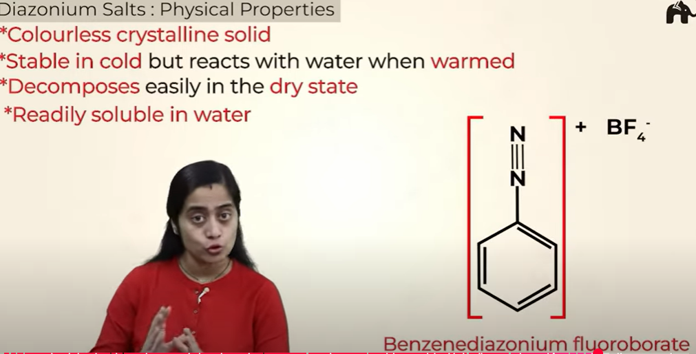 <ul><li><p>exception for solubility in water - Benzenediazonium fluoroborate</p></li></ul><p></p>