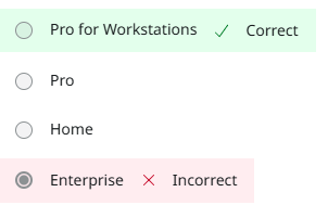 <p>Windows Pro for Workstations has many of the same features as Pro but supports more maximum RAM and advanced hardware technologies, such as persistent system RAM (NVDIMM).</p><p style="text-align: left;">Windows Pro is designed for usage in small- and medium-sized businesses and can be obtained using original equipment manufacturer (OEM), retail, or volume licensing.</p><p style="text-align: left;">The Enterprise edition has several features not available in the Pro edition, such as support for Microsoft’s DirectAccess virtual private networking technology, AppLocker, and more.</p><p style="text-align: left;">The Windows Home edition is designed for domestic consumers and possibly small office home office (SOHO) business use.</p>