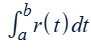 <p>Integral of a 2-D (3-D) vector-valued function, r(t) = &lt;f(t),g(t),(h(t))&gt;</p>
