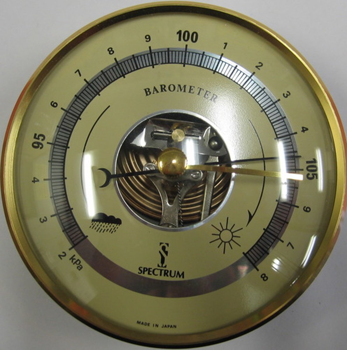 <p>measures air pressure or atmospheric</p>