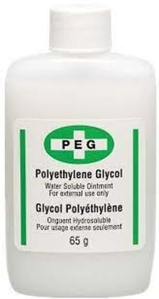 <p>Polyethylene Glycol ointment</p>