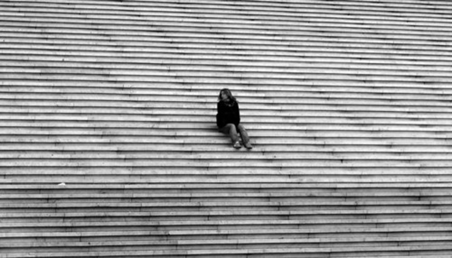 <p>she is alone</p>