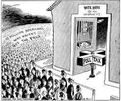 <p>ends poll tax as a voting requirement </p><p><span style="color: purple">two four poll tax no more</span></p>