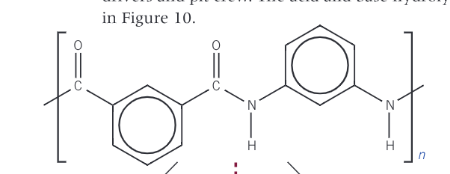 <p>What is nomex? - what does the acid-base hydrolysis look like?</p>