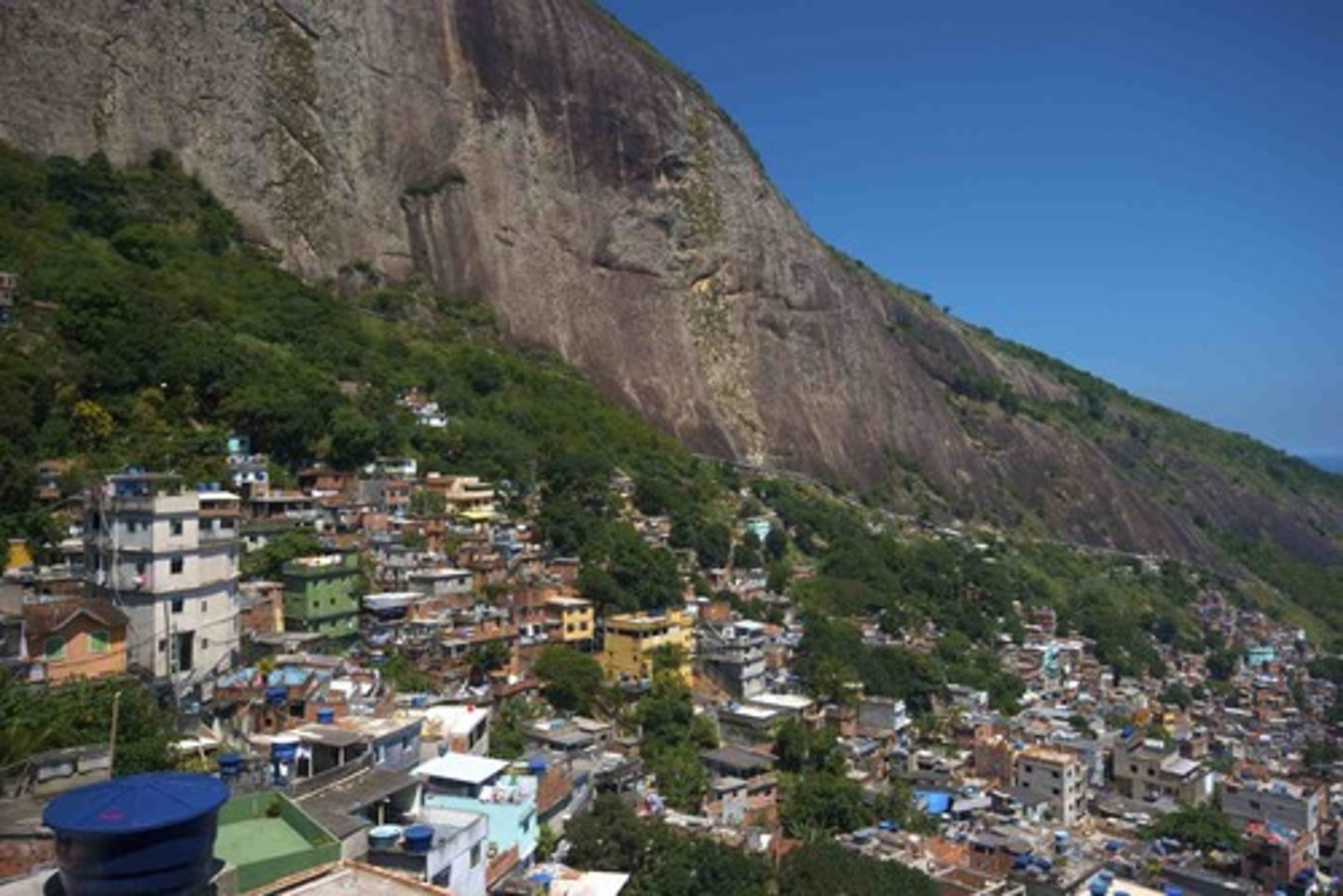 <p>a slum community in a Brazilian city</p>