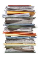 <p>A <strong>neat pile</strong> of objects placed on top of each other.</p>
