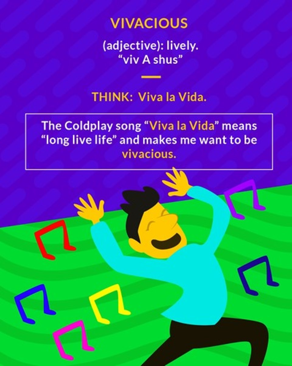 <p>lively, sprightly, full of energy</p>