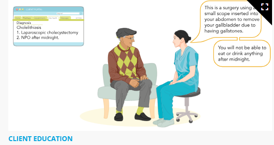 <p>An understanding of medical terminology requires training and experience working within the health care field. Many clients do not have a background in health care.</p><ul><li><p>Therefore, an important aspect of nursing is client education.</p></li></ul><p></p><p><strong><u>Nurses need to translate</u></strong> medical terminology into terms that the client can understand.</p><ul><li><p>For EX, if a client has a cerebral hematoma, the nurse can translate the terminology by explaining to the client that they have a collection of blood within the skull.</p><p></p></li></ul><p>The nurse can also provide written educational material or videos to the client.</p><p><strong><u>Client educational materials should be</u></strong><span style="color: red"><strong><u> written at or below a sixth-grade reading</u></strong></span><strong><u> level to </u></strong>ensure clients with varying degrees of health literacy can understand.<br>​​​​​​​<br>It is <u>important </u>for clients to understand their medical condition and prescribed treatments and medications.</p><p>If clients <u>do not</u>, they may not be able to manage their health effectively at home or advocate for the health care they receive.&nbsp;</p>