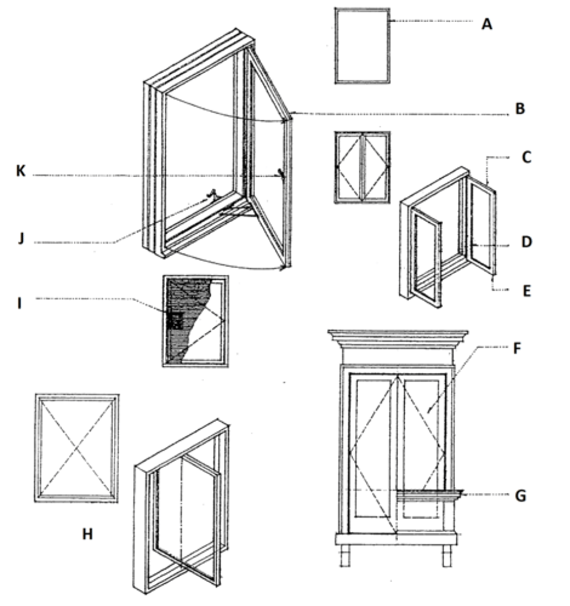 <p>What<strong> stile </strong>of a window frame from which a casement is<strong> hung?</strong> (D)</p>