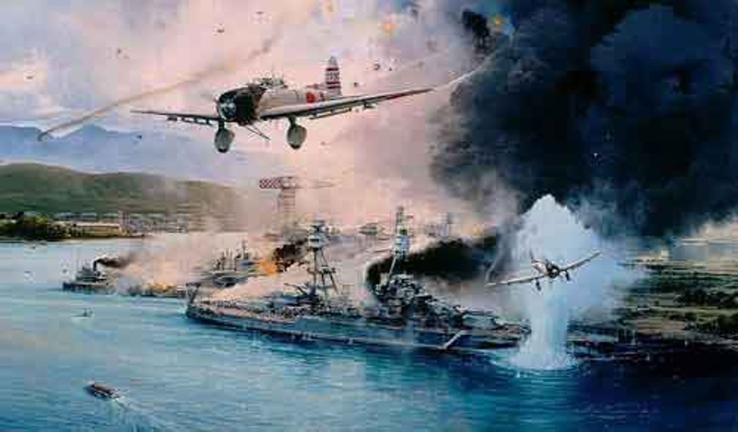 <p>Japanese attacked US fleet in Hawaii December 7, 1941</p>