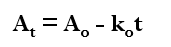 <ol><li><p>Determine which equation to use—&gt; says 0 order, so we use that integrated equation. </p></li><li><p>Figure out, what variable we are solving for… we want “how long” so we’re solving for t</p></li><li><p>Before plugging everything into the equation we must find the conc after a 15% decrease. 200 × 0.85 = 170 mg</p></li><li><p>Plug numbers into equation. A<sub>t</sub>=170 mg , A<sub>0</sub>= 200mg, k= 0.015mg/day t=?</p></li><li><p>Answer: 2000 days</p></li></ol>