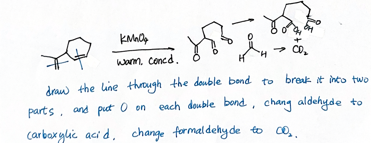 <p>Reagents: KMnO4</p>