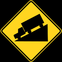 <p>The vehicle going downhill</p>