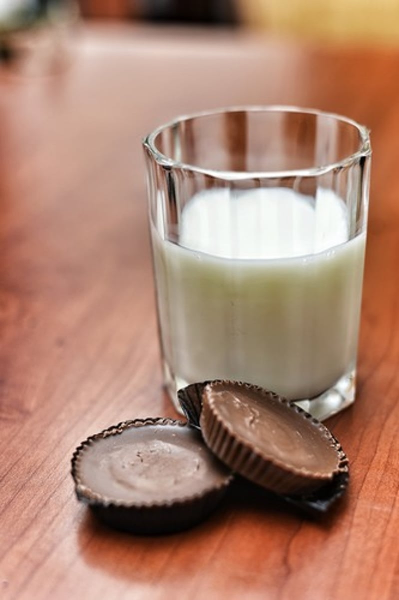 <p>Ett glas mjölk</p>