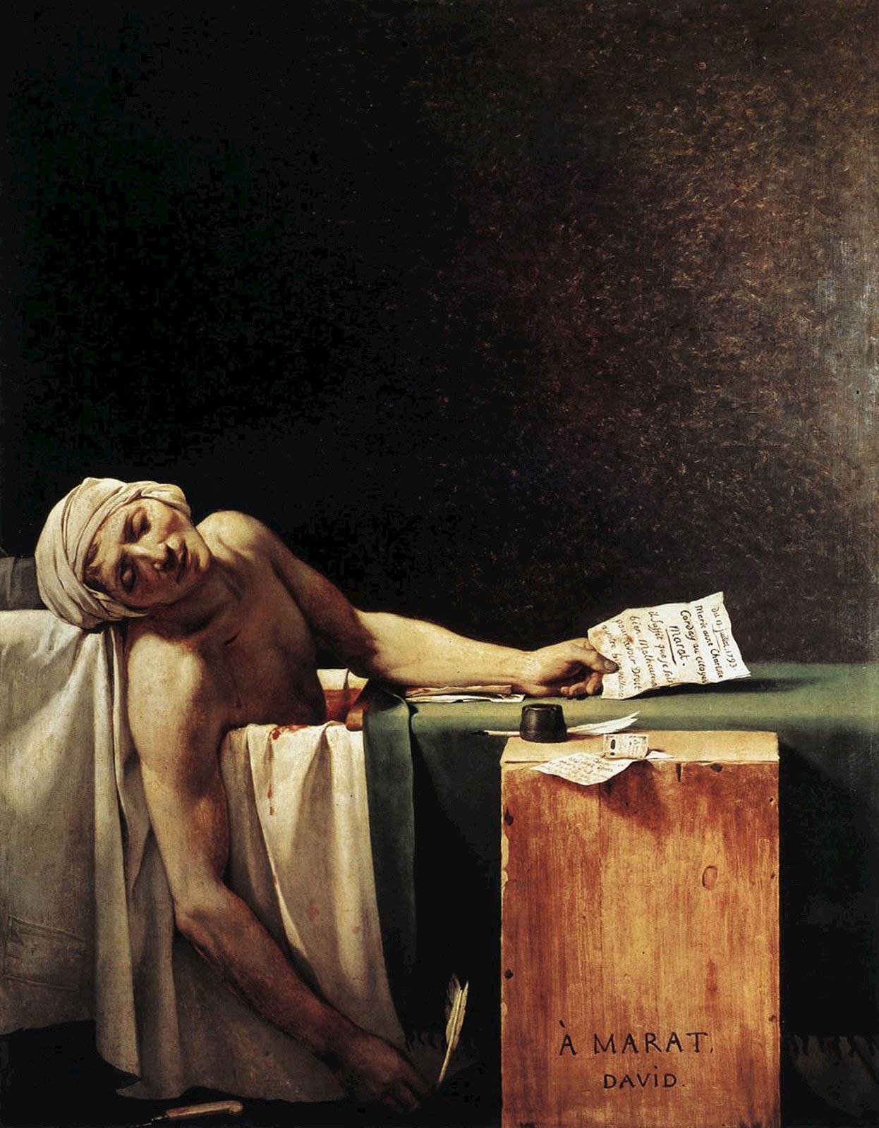 <p>“Death of Marat” 1793</p>