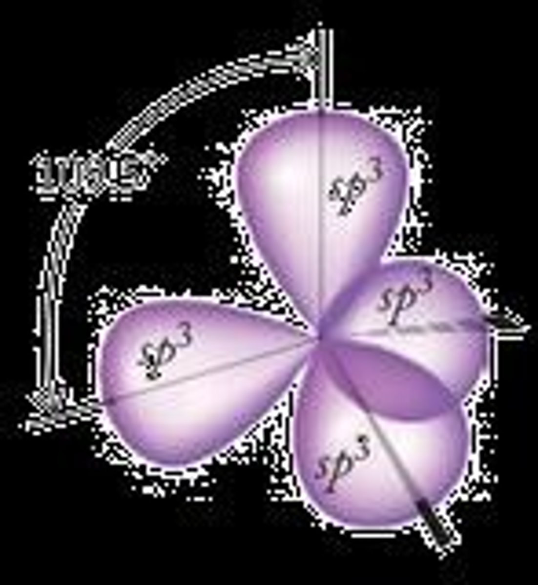 <p>Four sp3 orbitals.</p>