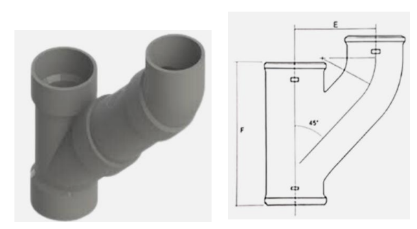 <p>A one-piece fitting composed of 1/8 bend and wye branch where the branch inlet is parallel to the drum • This is used when two stacks are provided where on stack is used as a vent and the other for soil or waste or both soil or waste stack</p>