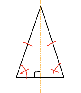 <p>Congruent sides on an Isosceles Triangle</p>