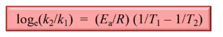 <ul><li><p>the things that make up the Arrhenius equation (-Ea/RT &amp; A) are temperature dependent, therefore the k they equal, also must be temperature dependent </p></li><li><p>this creates the curved relationship we see of rate coefficient (k) with increasing temperature</p></li><li><p>this also makes sense considering collision theory</p></li><li><p>treating A as a constant provides us with the final Arrhenius equation in the formulae sheet</p></li></ul><p></p>