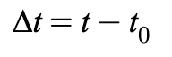 equation for change in time