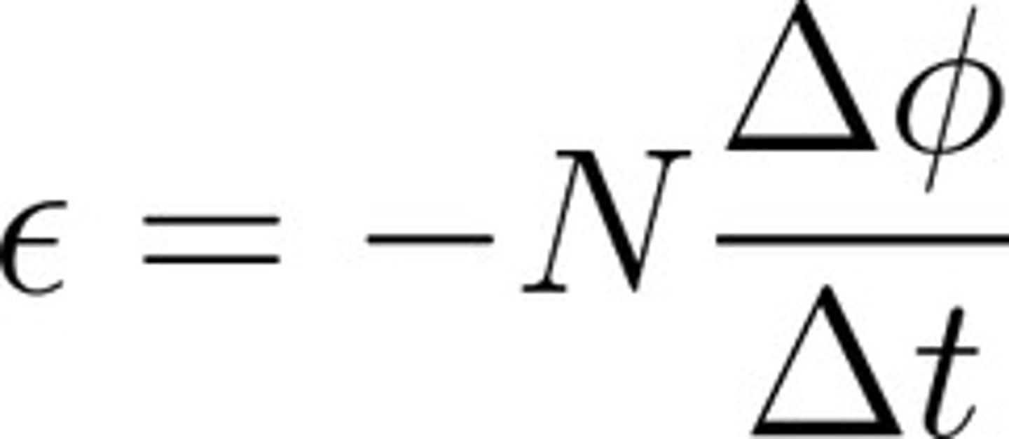 <p>EMF= (-n x Δflux)/Δt</p>