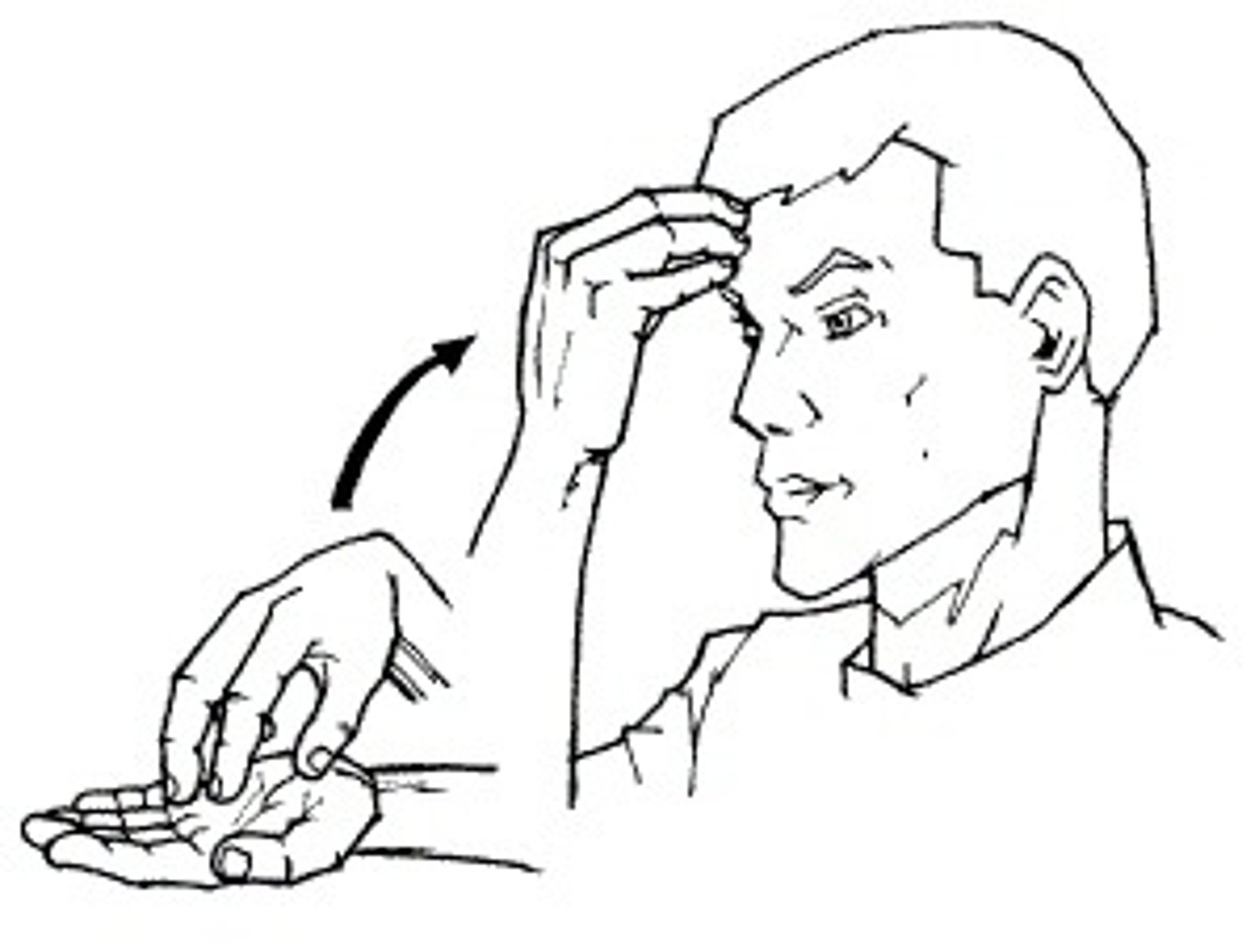 <p>Dominant hand 5 handshape picks up "knowledge" from non dominant hand (hand flat, palm facing up) and brings it up to forehead.</p>
