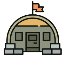 a room or building without windows, often underground