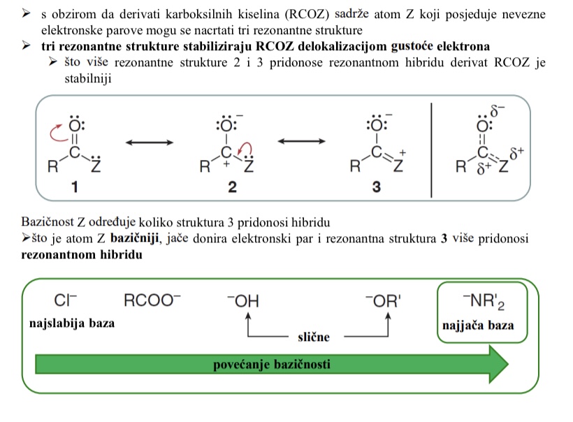 <p>Bazicnost Z odreduje koliko struktura 3 prodonosi hibridu</p><p>Sto je atom Z bazicniji, jace donira elektronski par i rezonantna struktura 3 vise pridonosi rezonantnom hibridu</p>