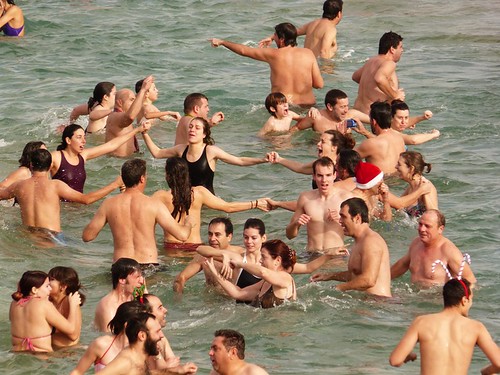 bathe, swim