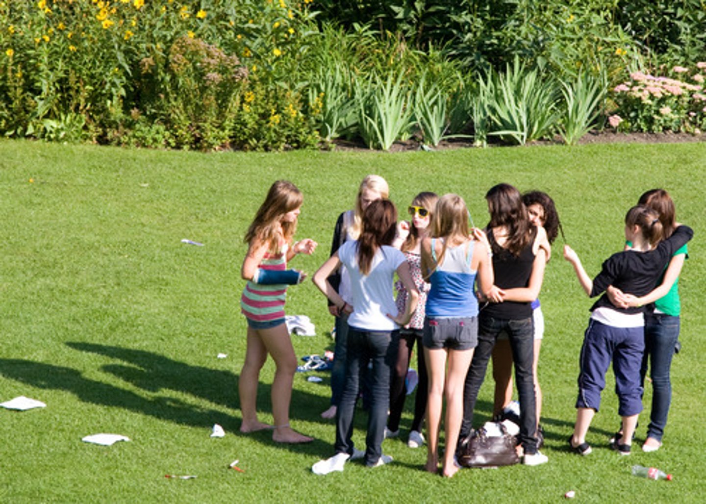 <p>(v) gathering, tụ tập</p>