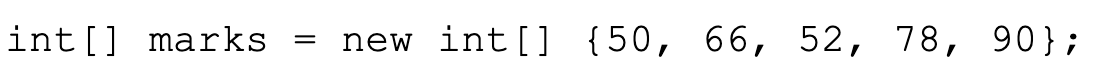 <p>An array can be preset values to it, however, the syntax is a little different. Everything will be the same except after declaring the size you will use curly brackets {}, and write the values you want inside dividing it using commas.</p>