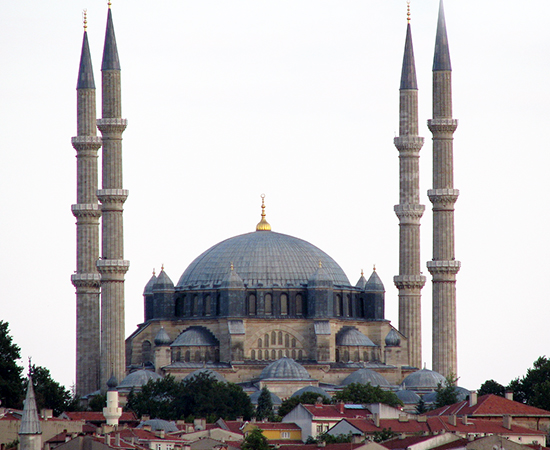 <p><strong>Mosque of Selim II</strong></p><p>Mimar Sinan</p><p>Edirne, Turkey</p><p>1569-1575</p><p>Marble, granite, sandstone</p>