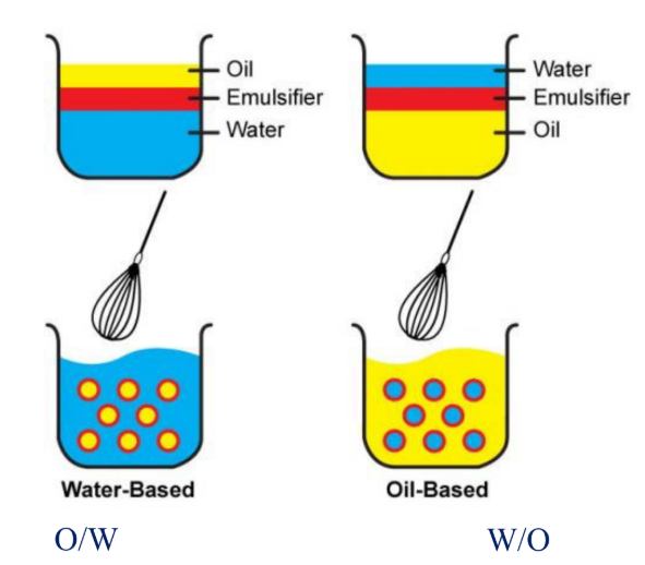 <p>b. have an oleaginous internal phase, aqueous external phase</p>