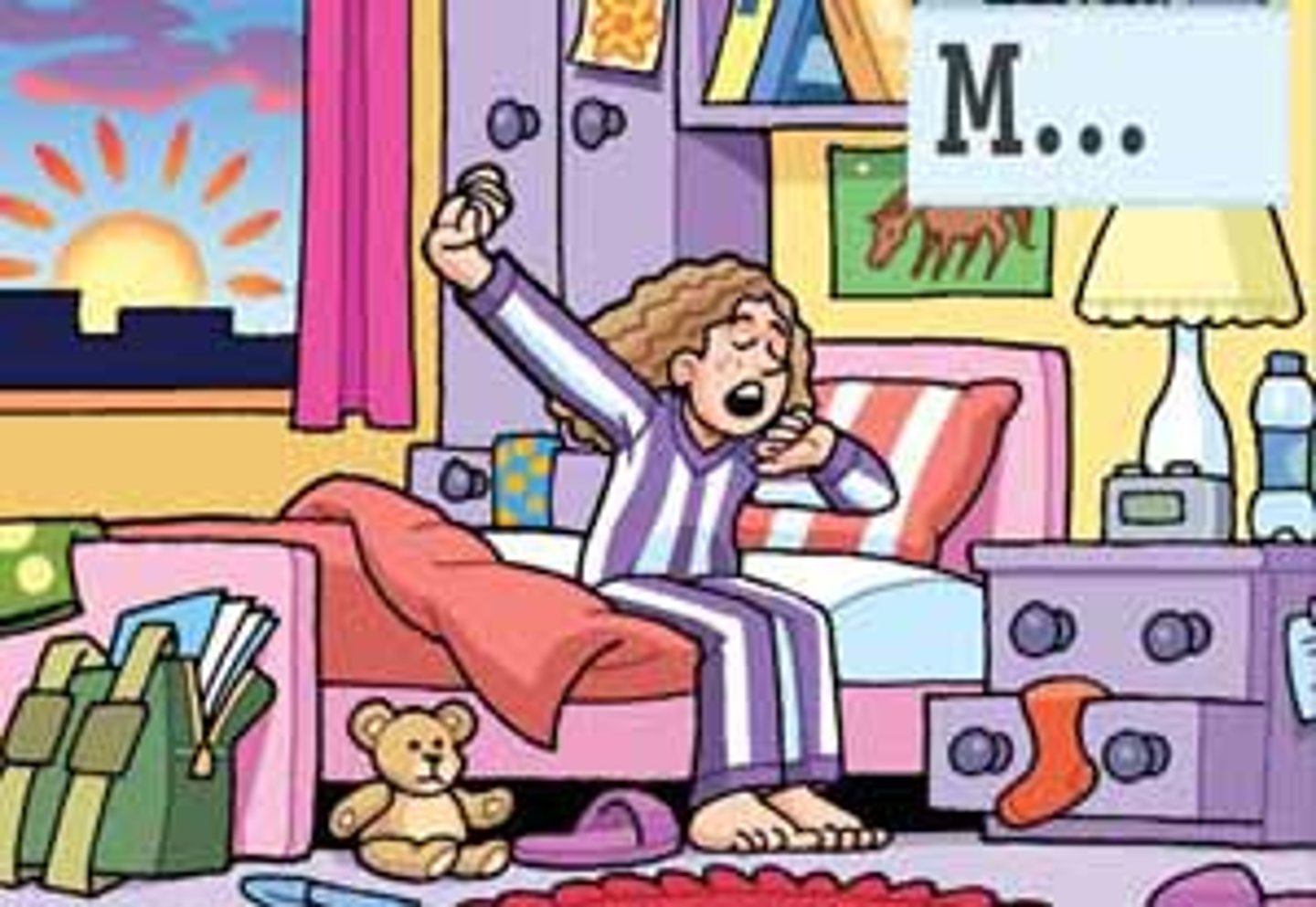 <p>On Mondays I have to get up early to go to High School</p>