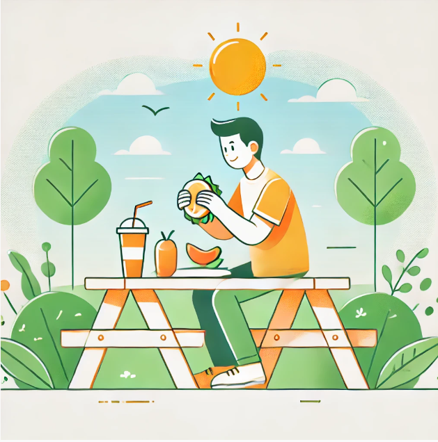 <p>To have/eat lunch</p>