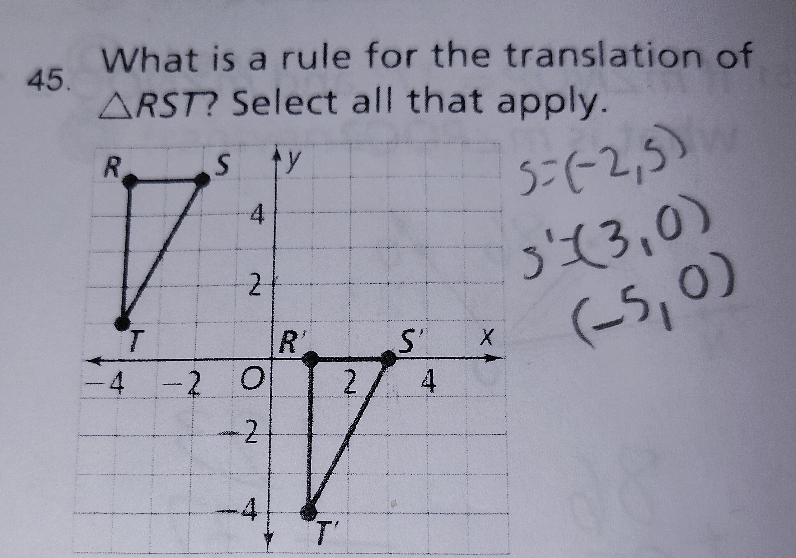 <p>Which is rule for the translation?</p>