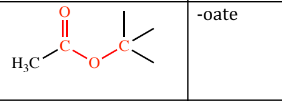 <p>(=C-O-C); -oate </p>