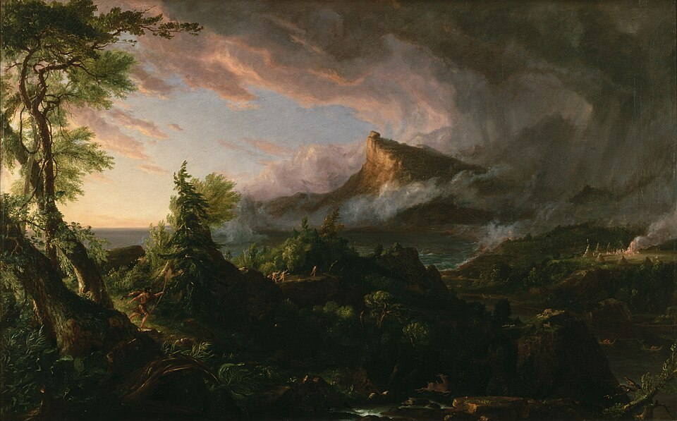 <p>What style is Cole. The Course of Empire: The Savage State, 1836 painted in?</p>