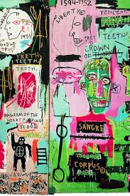 <p>Jean-Michel Basquiat (1960-1988) In Italian, 1983. Acrylic, oil paintstick, and marker on canvas mounted on wood supports, two panels.</p>