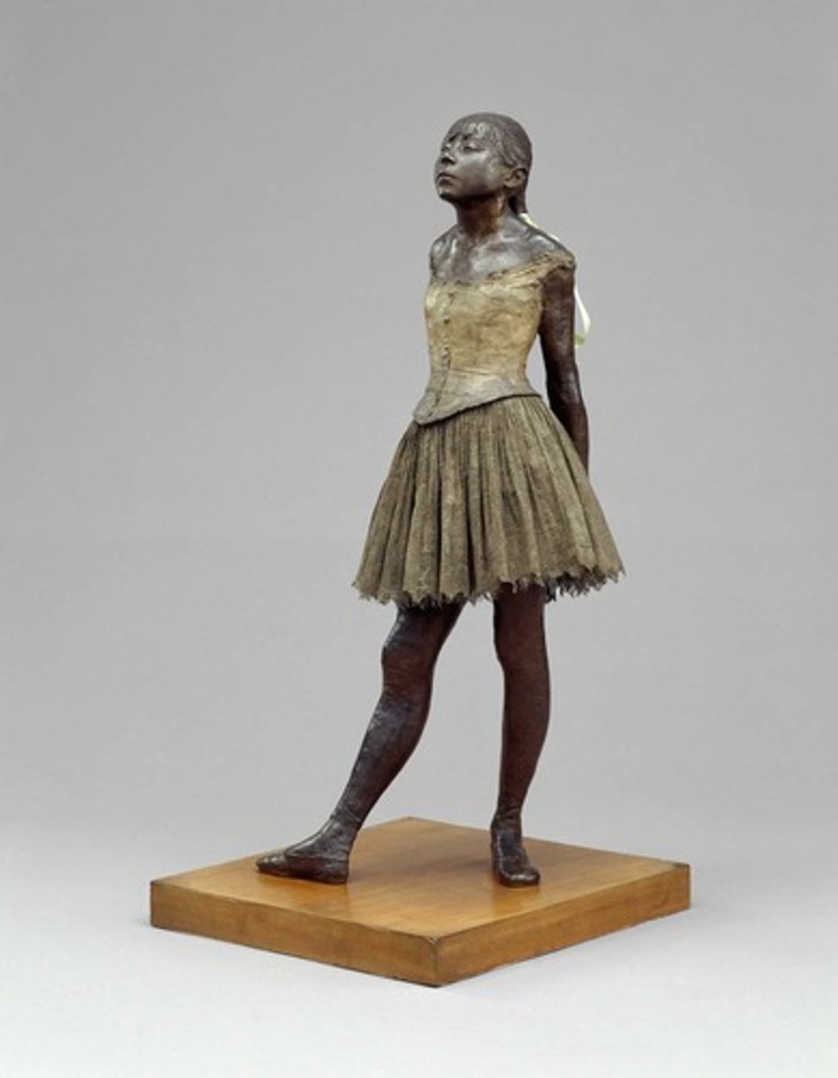 <p>A sculpture begun c. 1880 by Edgar Degas of a young student of the Paris Opera Ballet dance school, a Belgian named Marie van Goethem.</p>