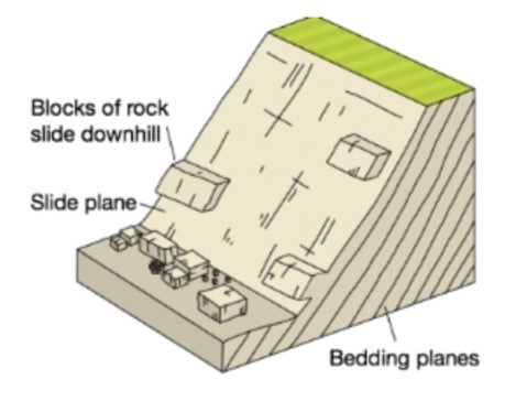 <p>Which type of mass movement is shown?</p>