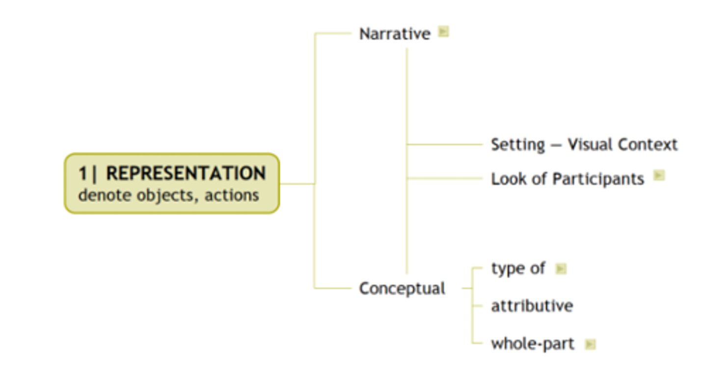 <p>Narrative or Conceptual --> Setting and Look of Participants</p>