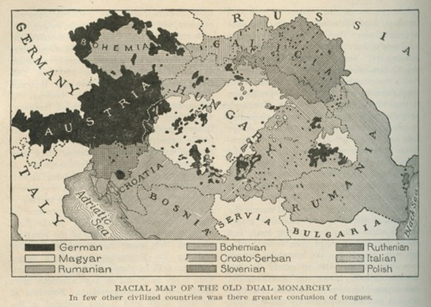 <p>This Central Power empire during WWI. It was made up of Austria, Hungary and several other nations and territories. After World War I it split up into several nations.</p>